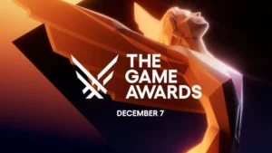 Auf dem Bild ist das Logo der „The Game Awards 2023" zu sehen.